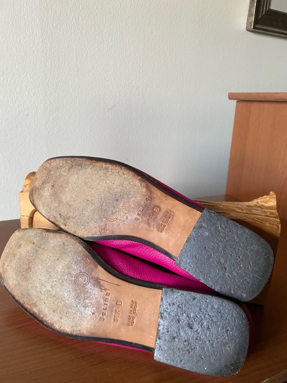 Vintage Celine Pink Leather Loafers - Picture 5 of 9